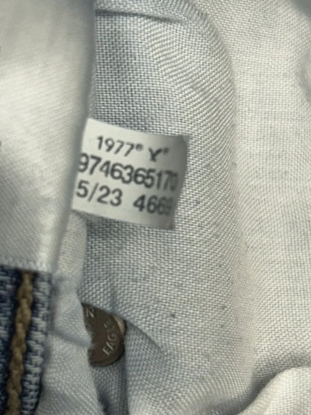 American Eagle Jeans Womens O (26x30) Cargo Super High Rise Baggy Straight Blue